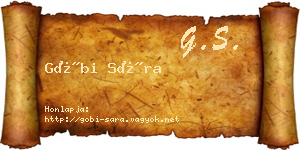 Góbi Sára névjegykártya